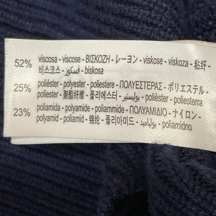Zara Women's Navy Blue Turtleneck Sleeveless Knit Tank Sweater Crop Top Size M
