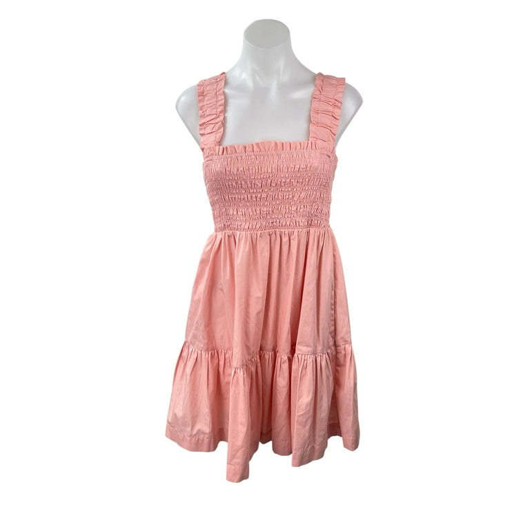 Abercrombie&Fitch Pink Sleeveless Smocked Tiered Mini Tank Flare A-Line Dress M