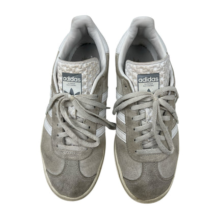 Adidas Gazelle Women's Gray White Suede Lace Up Low Top Sneakers Shoes Size 7.5