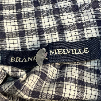 Brandy Melville Black Plaid Checkered Long sleeve Button Down Shirt Top Size M
