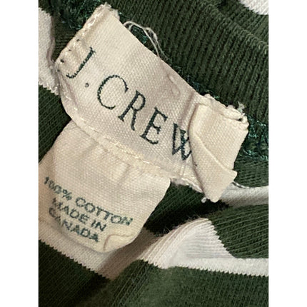 J.Crew Women's Green White Striped Short Sleeve Crew Neck T Shirt Tee Top Size S