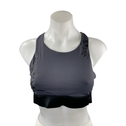 Fabletics Gray Racerback Sleeveless Yoga Athletic Activewear Sports Bra Top Sz M