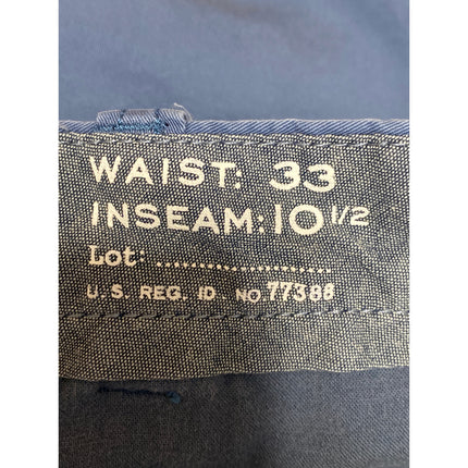 J.Crew Stretch Men's Blue Cotton Mid Rise Slim Straight Chino Bermuda Shorts 33