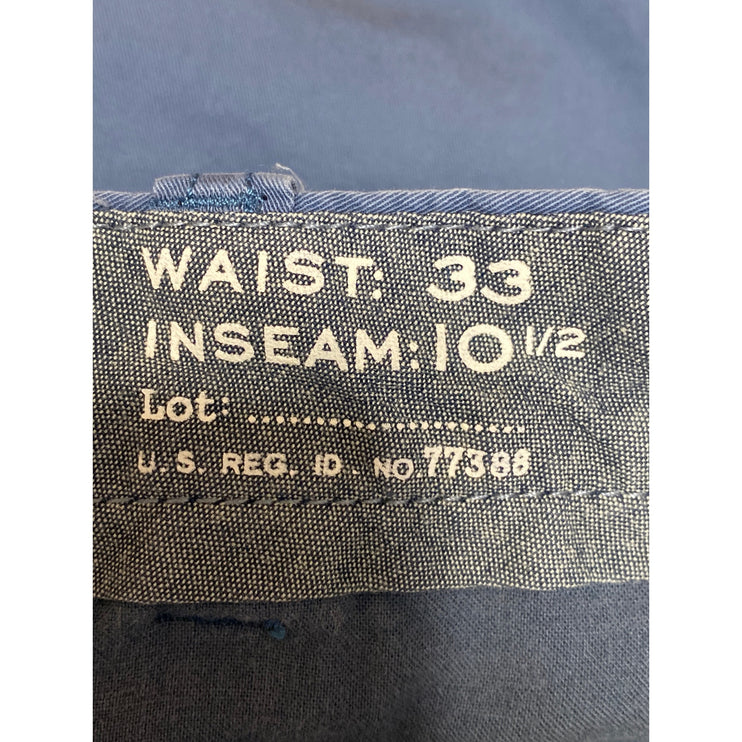 J.Crew Stretch Men's Blue Cotton Mid Rise Slim Straight Chino Bermuda Shorts 33