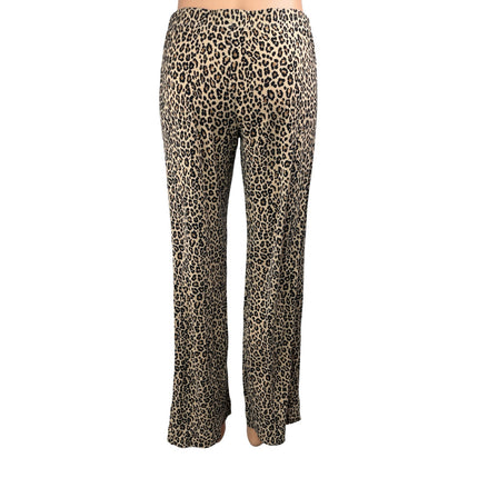 Nordstrom Rack Womens Brown leopard Animal Print Wide Leg Sleepwear Pajamas Sz S