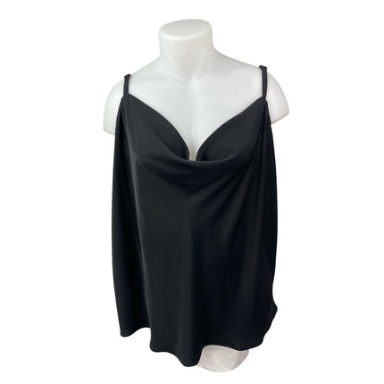 Torrid Women's Black Silk Satin Cowl Neck Cami Camisole Tank Blouse Top Size 3X