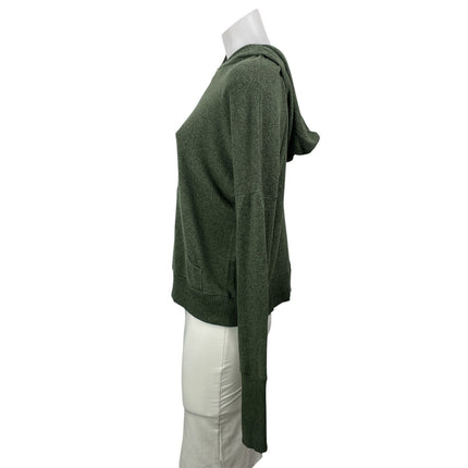 Jac Parker Women's Olive Green Knit Full Zip Pocket Hoodie Hooded Sweatshirt S