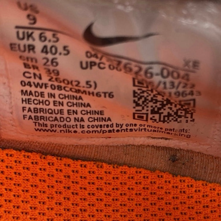 Nike Air Zoom Pegasus 39 Shield Womens White Orange Running Sneakers Shoes Sz 9