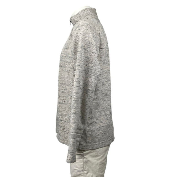 Banana Republic Gray Heathered 1/4 Zip Long Sleeve Sweatshirt Sweater Top Size L