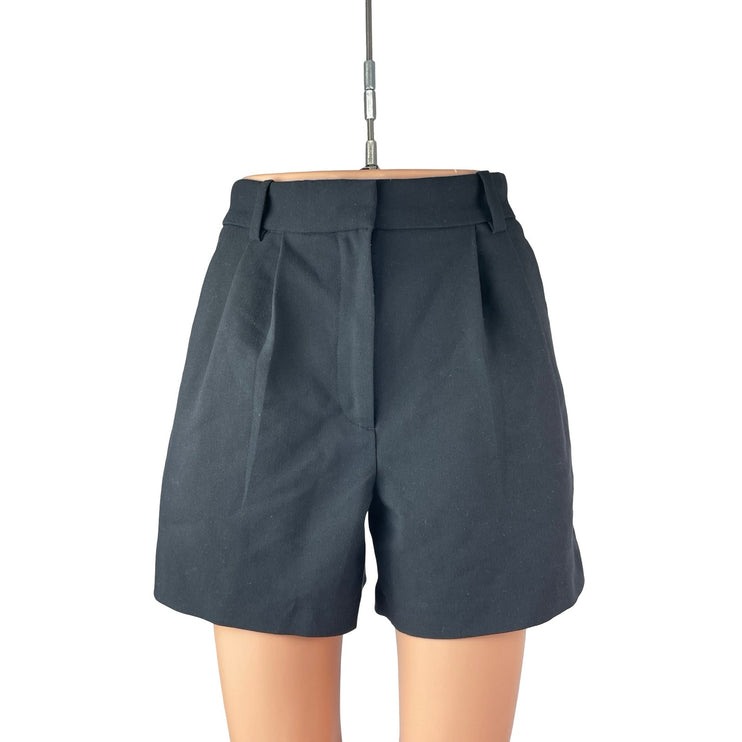 Abercrombie & Fitch Womens Black High Waisted Pleated Casual Mini Shorts Size 24
