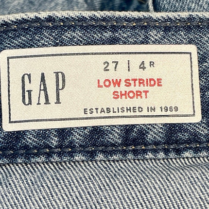 Gap Low Stride Women's Blue High Rise Boyfriend Cut Off Denim Jean Shorts Size S