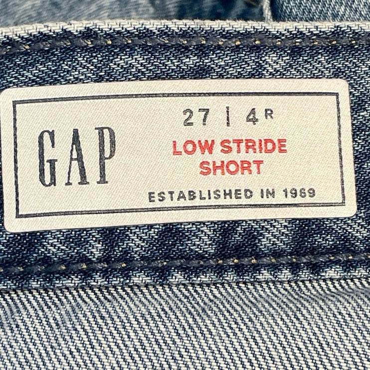 Gap Low Stride Women's Blue High Rise Boyfriend Cut Off Denim Jean Shorts Size S