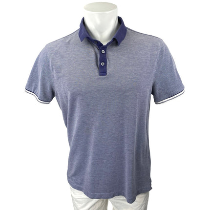 Banana Republic Men's Blue Short Sleeve Core Temp Knit Polo Shirt Top Size L
