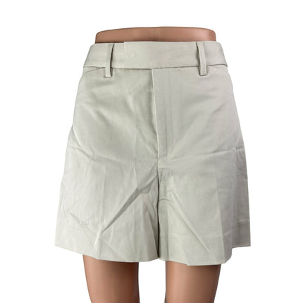 NEW Banana Republic Women's White High Rise Chino Khaki Bermuda Shorts Size 8