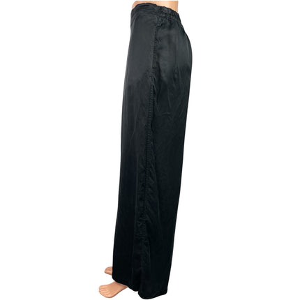 Athleta Calm Cool Women's Black High Rise Baggy Wide Leg Trousers Pants Size L