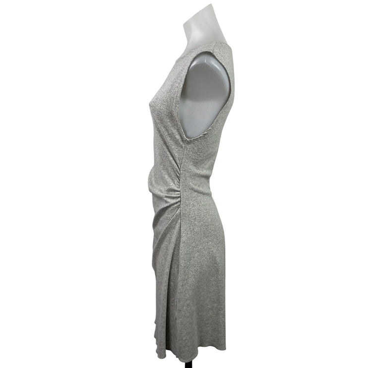 WeWoreWhat Heather Gray Sleeveless Knit Ruched A Line Mini Tank Dress Size L