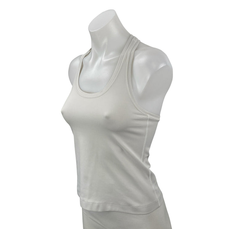 Lululemon Women's White Racerback Yoga Workout Running Athletic Tank Top Size 4