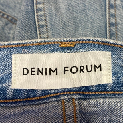 Aritzia Denim Forum Tori Blue Distressed Frayed Raw Hem Mini Denim Jean Skirt 29