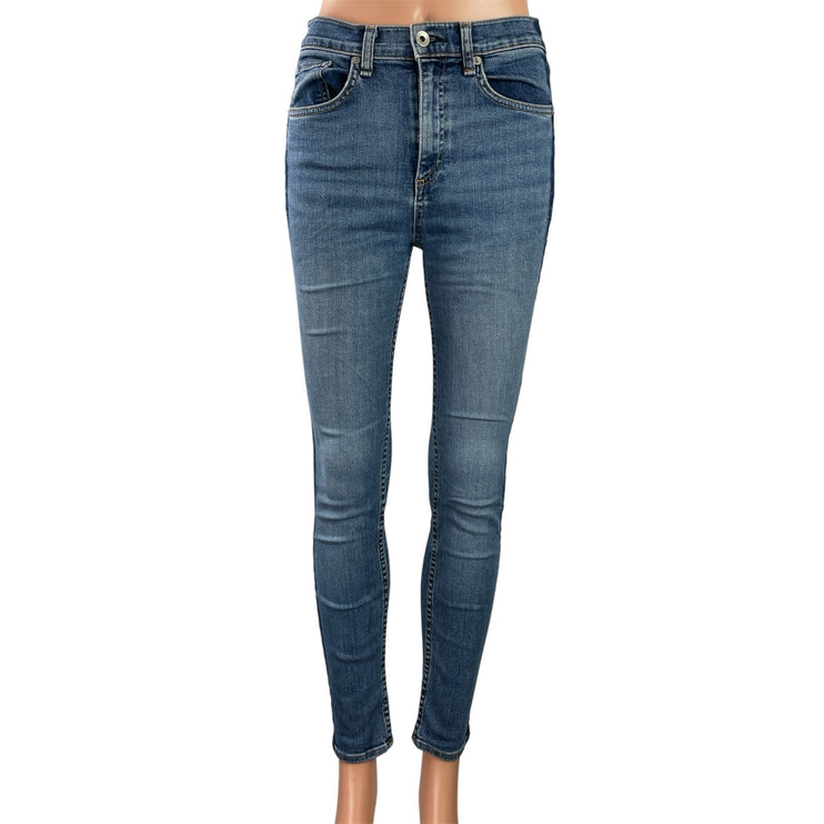 Rag & Bone Women's Blue Indigo High Waisted Slim Skinny Denim Jeans Size 26