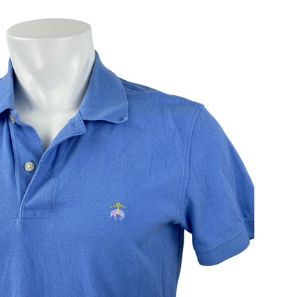 Brooks Brothers Blue Cotton Short Sleeve Slim Fit Performance Polo Shirt Top M