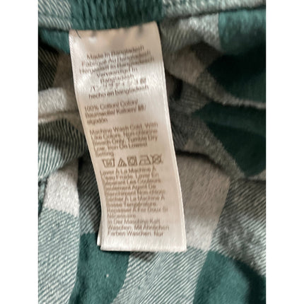 J.Crew Men's Green Gingham Check Tie Waist Straight Sleepwear Pajama Pants XL