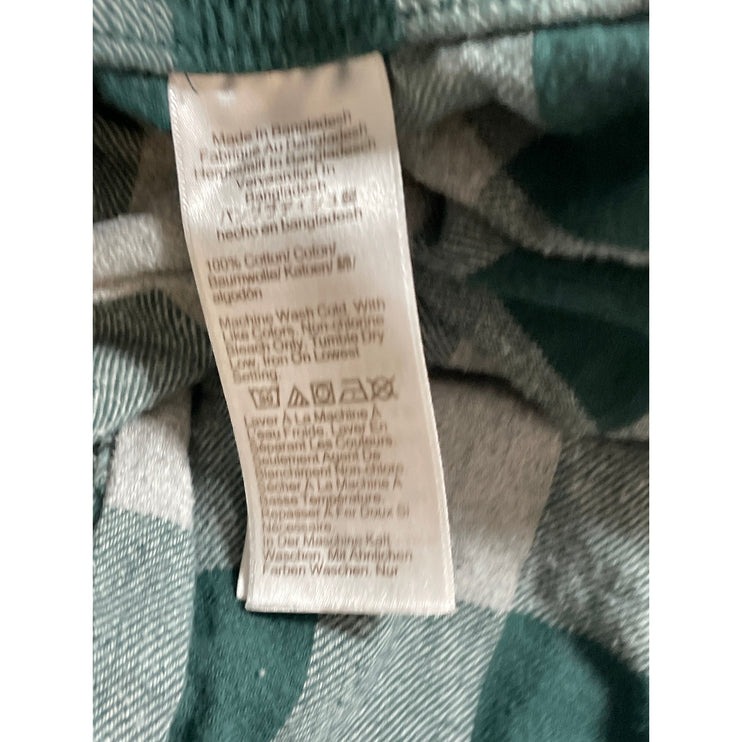 J.Crew Men's Green Gingham Check Tie Waist Straight Sleepwear Pajama Pants XL