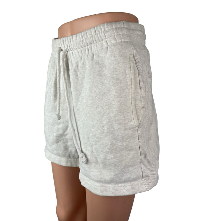 Aritzia TNA Cozy White Wide Leg Yoga Workout Athletic Activewear Sweat Shorts XS