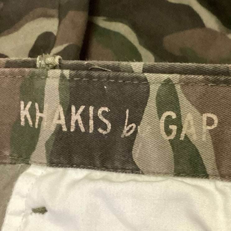 Gap Women's Straight Broken in Khakis Camouflage Army Military Pants Size M