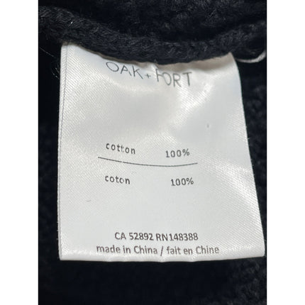 Oak + Fort Women's Black Knit Crew Neck Sleeveless Crop Sweater Tank Top Size M