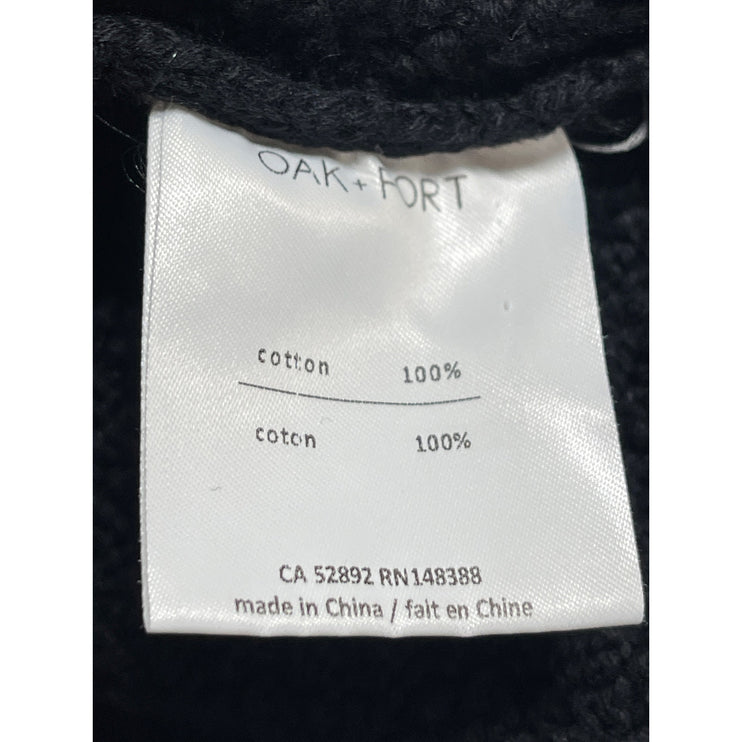 Oak + Fort Women's Black Knit Crew Neck Sleeveless Crop Sweater Tank Top Size M