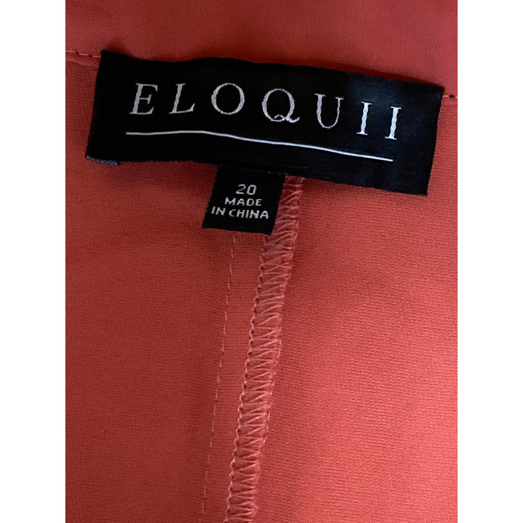 Eloquii Women's Coral Ruffle Sleeve V Neck Casual Pullover Shirt Blouse Top 20