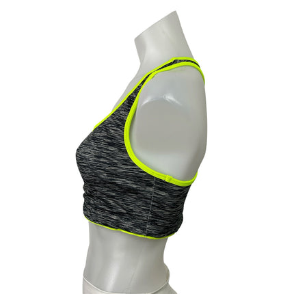 Everlast Womens Black Neon Trim Sleeveless Racerback Sports Bra Crop Tank Top M