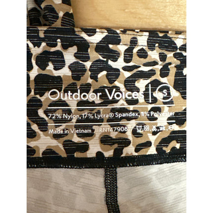 Outdoor Voices Women's Multicolor Leopard Animal Print Skinny Leggings Pants S