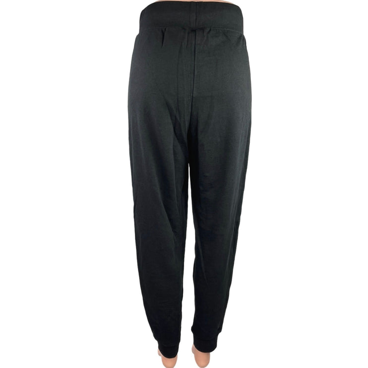 H&M Black High Rise Elastic Waist Drawstring Pull On Jogger Pants Sweatpants S