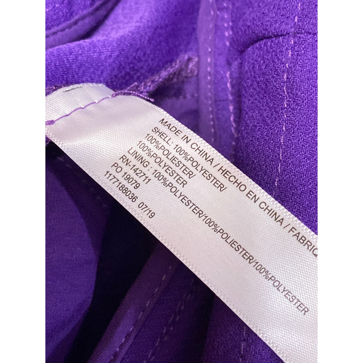 Eloquii Women's Purple High Waisted Tie Front Wide Leg Trousers Pants Size 20