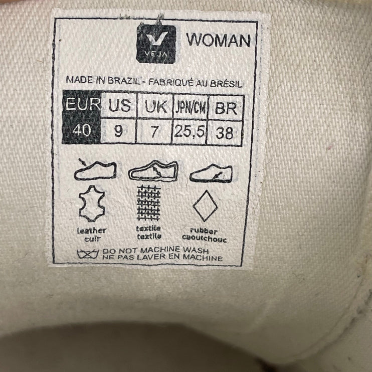 Veja Esplar Women's White Red Leather Lace Up Round Toe Athletic Sneakers Size 9