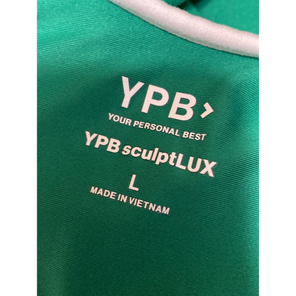 YPB Sculpt Lux Green Sleeveless Boat Neck Mini A-line Fit & Flare Tank Dress L