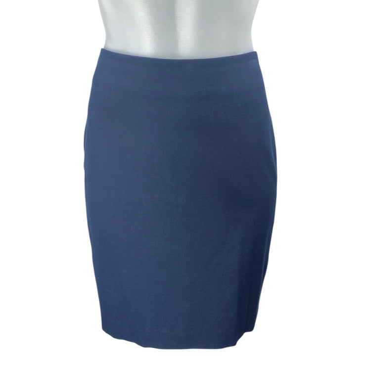 Ann Taylor Women's Blue Button Collar Blazer & Mini Pencil Skirt 2Pc Set Size 0