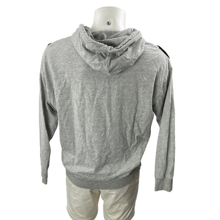 Marc New York Men's Gray Black Long Sleeve Hoodie Hooded Sweatshirt Top Size M