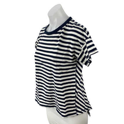 Rag & Bone Women's Black White Striped Short Sleeve Crew T Shirt Tee Top Size M