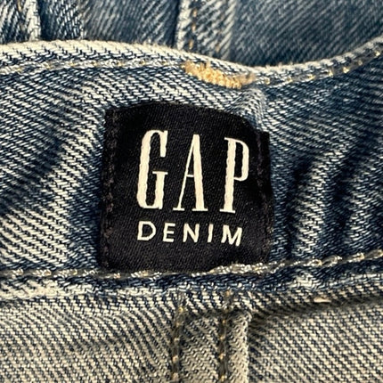 GAP Women's Blue Denim Distressed Raw Hem Light Wash Pockets Jeans Skirts Size 4