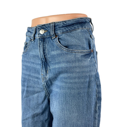 H&M Women's Blue High Waisted Wide Leg Baggy Y2k Casual Denim Jeans Size 8