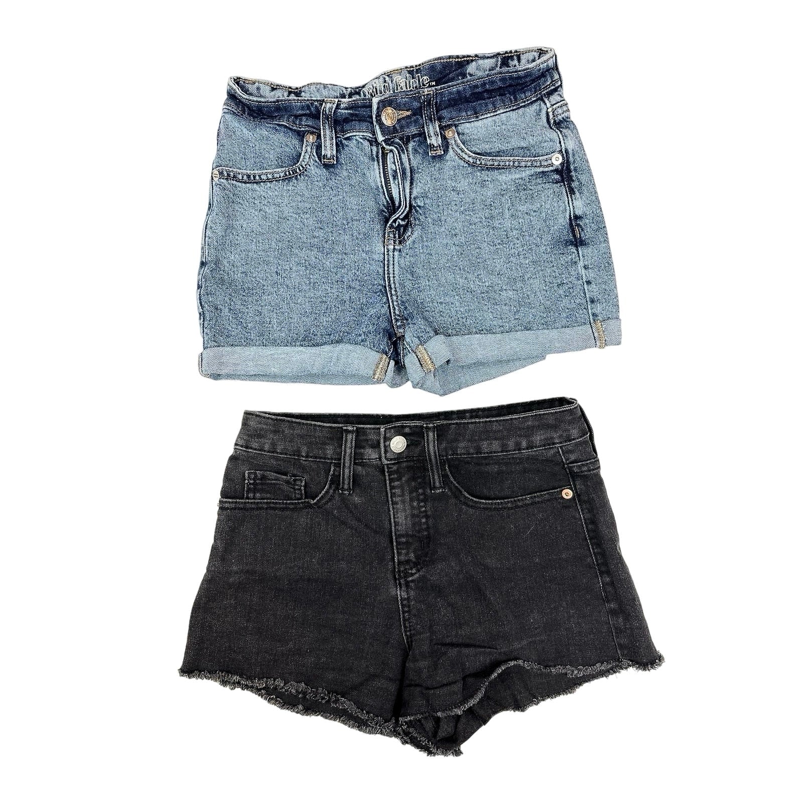 Wild Fable Blue Black Denim Mid-rise Casual Beach 2Pc Lot Set