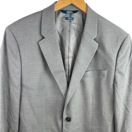 Perry Ellis Men's Gray Slim Fit Stretch Notch Lapel Two Button Suit Jacket 44S
