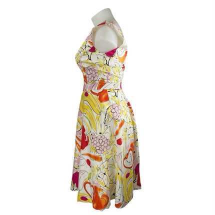 Danny & Nicole Womens Multicolor Printed Sleeveless V-neck Mini A-line Dress 10