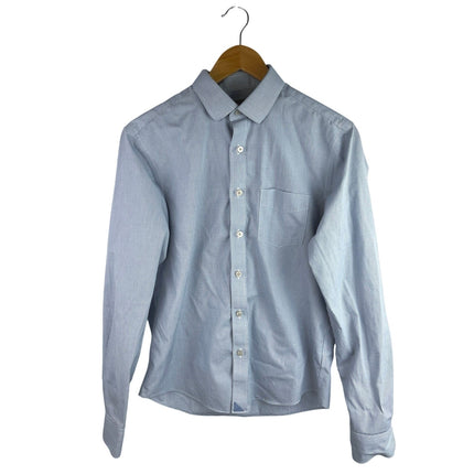 Untuckit Men's Blue Gingham Checkered Long Sleeve Button Down Shirt Top Size S
