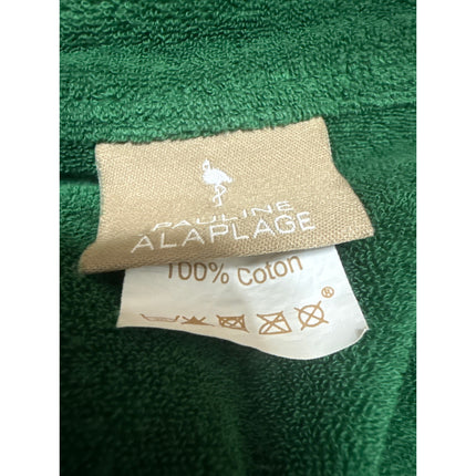 Pauline Alaplage Green Terry Polo Shirt Shorts Workout Athletic Activewear Set 3