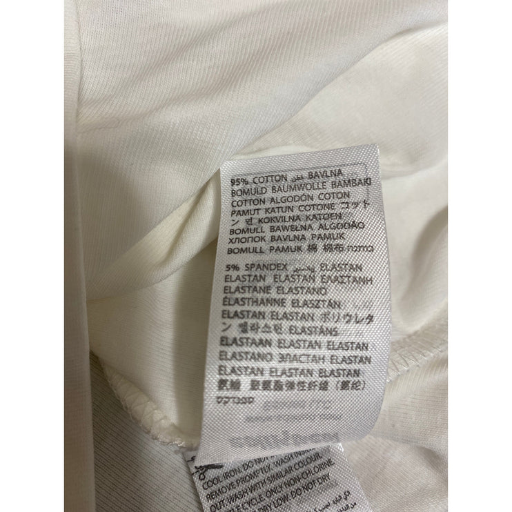 NWT Edikted Women's White Crewneck Long Sleeve Graphic Tee T-shirt Crop Top Sz S