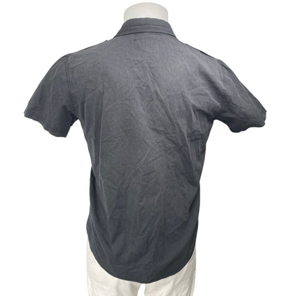 Modern Culture Men's Black Short Sleeve Pockets Button Up Shirt Top Size S