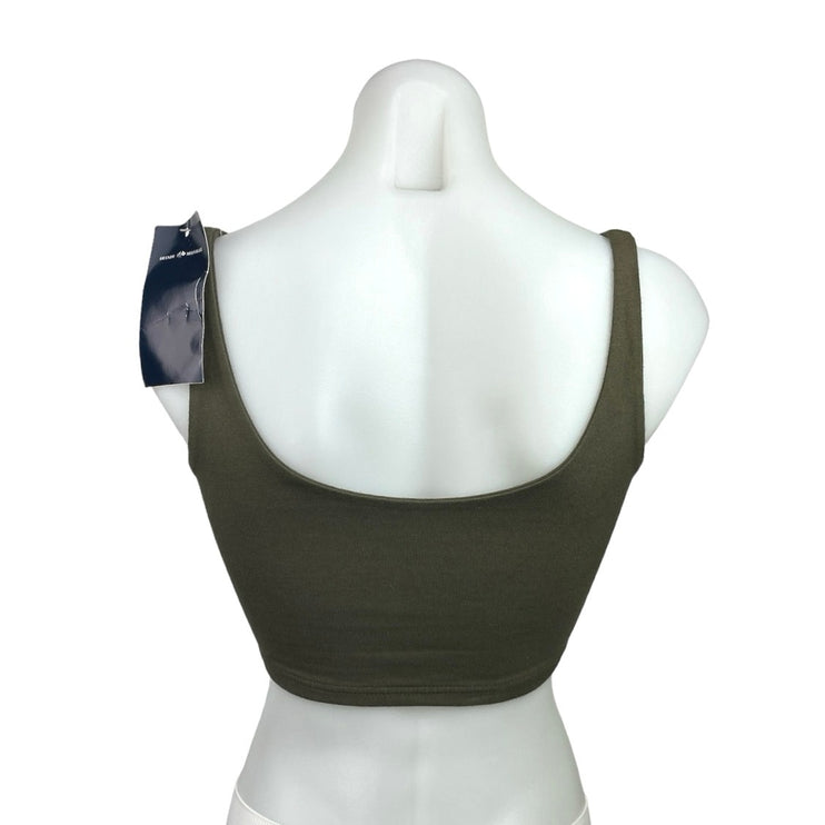 Brandy Melville Women's Green Scoop Neck Medium Coverage Sports Bra Top One Size